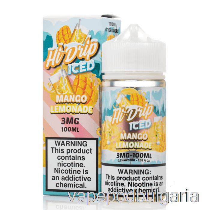 Vape Bulgaria Iced Mango Lemonade - Hi-drip е-течности - 100ml 3mg